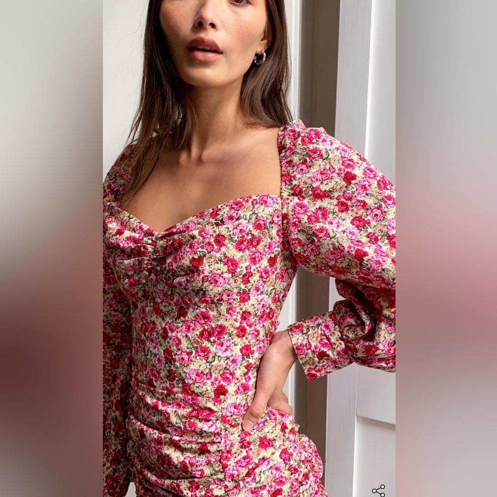 Nasty Gal floral printed dress